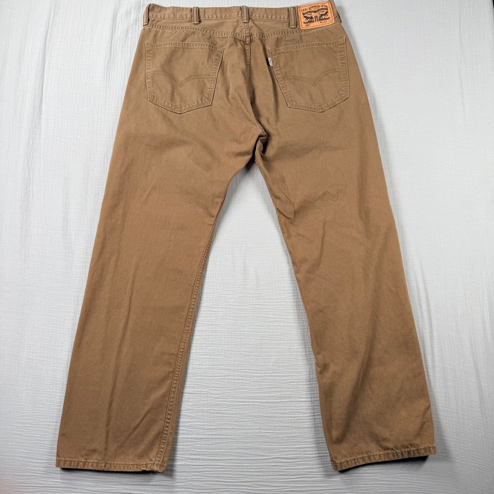 Levis 505 Mens Jeans 38x32 (36x30) Regular Fit Straight Leg‎ Jeans Coyote Brown - Picture 3 of 7